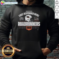 Alt Text: Top Utsa Roadrunners 2025 First Responder Bowl hoodie featuring team colors and logo, perfect for fans.