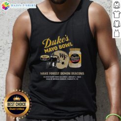 Stylish Top Wake Forest Demon Deacons 2026 Dukes Mayo Bowl tank top featuring team colors and logo.