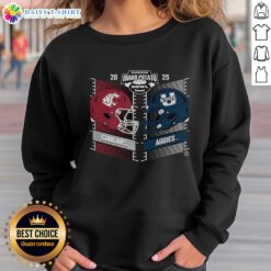 2025 Famous Idaho Potato Bowl sweatshirt featuring Washington State Cougars vs Utah State Aggies design.