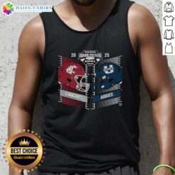 2025 Famous Idaho Potato Bowl tank top featuring Washington State Cougars vs Utah State Aggies design.