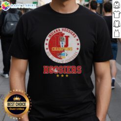 2025 Big 10 Men's Football Champions Indiana Hoosiers T-Shirt featuring team logo and vibrant colors for fans.
