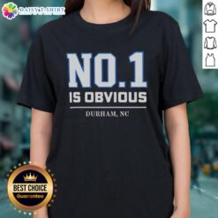 Awesome Duke No. 1 tee for ladies, showcasing Durham NC pride with stylish design, perfect for fans and casual wear.