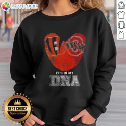 Awesome Fingerprints Cincinnati Bengals X Ohio State Buckeyes sweatshirt showcasing team spirit and DNA pride.
