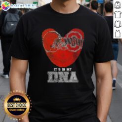 Awesome Fingerprints Cleveland Browns X Ohio State Buckeyes t-shirt showcasing team spirit and unique design in my DNA.