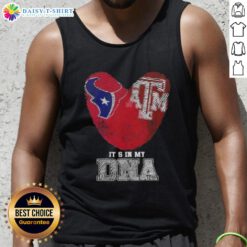 Awesome Fingerprints Houston Texans X Texas A&M Aggies It's In My DNA tank top showcasing team pride and style.