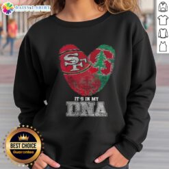 Alt Text: Awesome Fingerprints San Francisco 49ers X Stanford Cardinal sweatshirt showcasing DNA-themed sports apparel design.