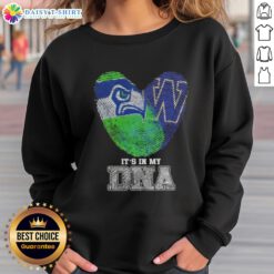 Awesome Seattle Seahawks x Washington Huskies sweatshirt featuring DNA-inspired fingerprint design.