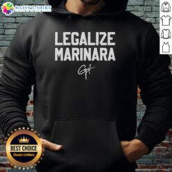 Awesome Guy Fieri wearing a Legalize Marinara hoodie, showcasing his signature style and love for marinara sauce.