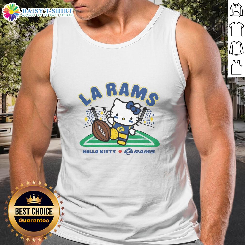 Awesome Hello Kitty x Los Angeles Rams Kickoff Tank Top featuring colorful graphics and a stylish design for fans.