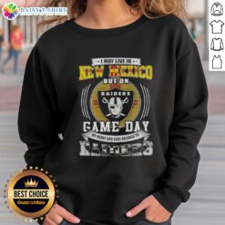 Cozy sweatshirt featuring Las Vegas Raiders logo, perfect for game day in New Mexico. Support your team in style!