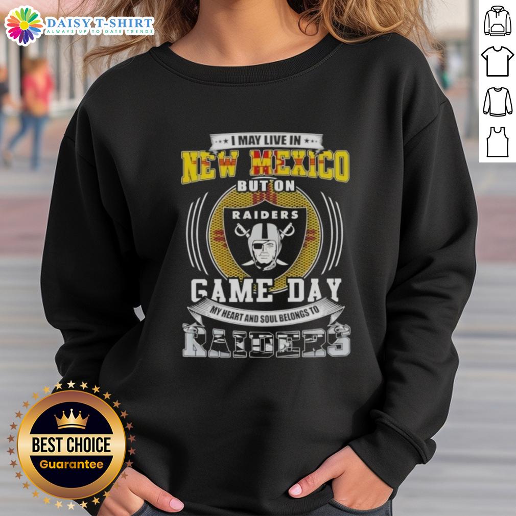Cozy sweatshirt featuring Las Vegas Raiders logo, perfect for game day in New Mexico. Support your team in style!