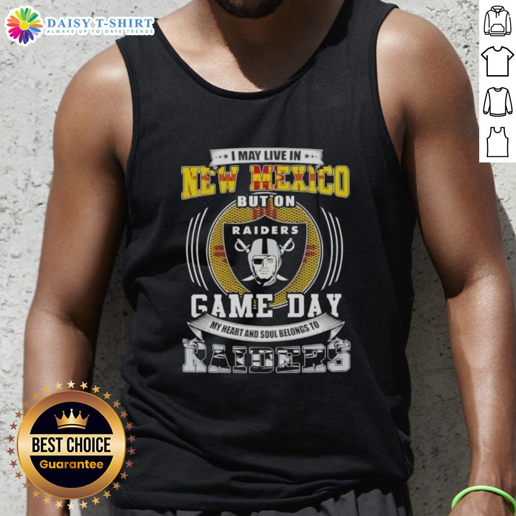 Stylish tank top featuring 'My Heart and Soul Belongs to Las Vegas Raiders' perfect for game day in New Mexico.