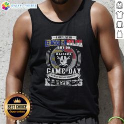 Stylish tank top featuring 'My heart and soul belongs to Las Vegas Raiders' design, perfect for Game Day in North Carolina.