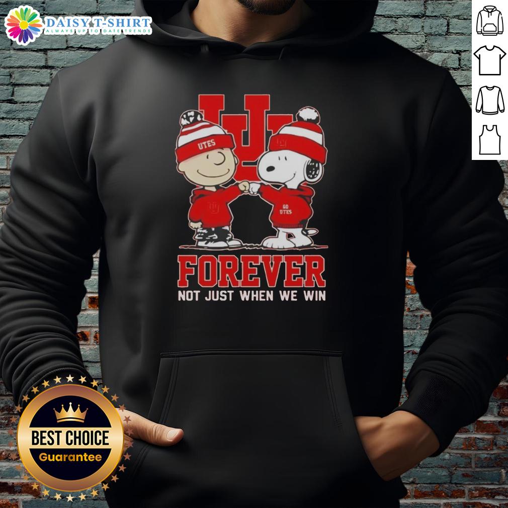 Awesome Peanut Snoopy and Charlie Brown hoodie for Utah Utes fans, celebrating team spirit not just in victory.