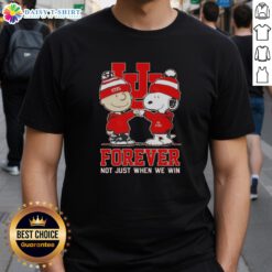 Alt Text: Awesome Peanut Snoopy Charlie Brown Utah Utes Forever T-Shirt design, showcasing team spirit and fandom.