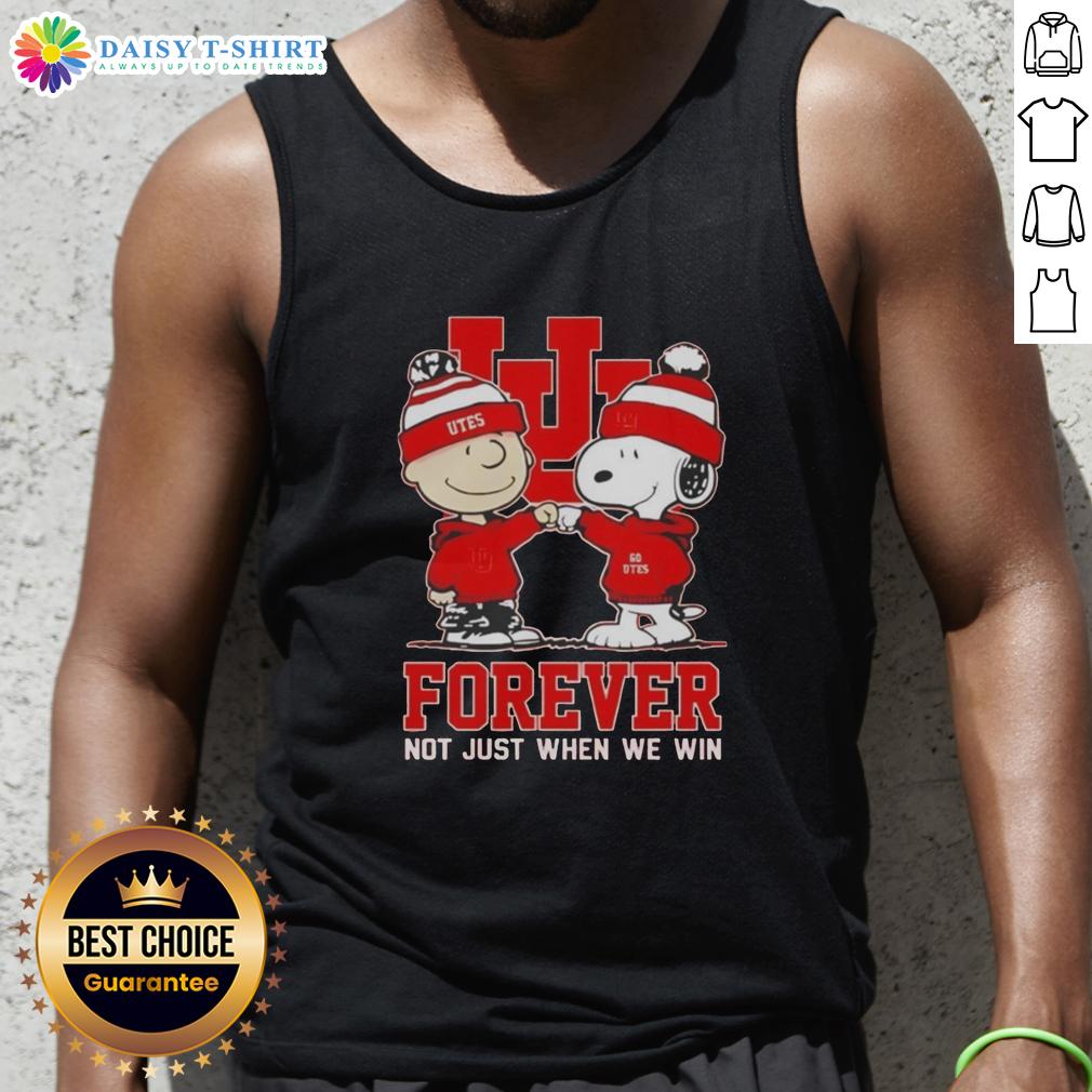 Awesome Peanut Snoopy and Charlie Brown tank top for Utah Utes fans, celebrating loyalty beyond just winning.
