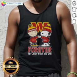 Awesome Peanut Snoopy and Charlie Brown Washington Commanders tank top, celebrating fandom with style and comfort.
