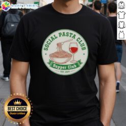 Awesome Retro Social Pasta Club Supper Club Est 2024 T-Shirt featuring vintage design and vibrant colors for food lovers.
