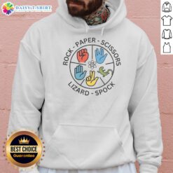 Stylish Awesome Rock Paper Scissors Hoodie featuring a unique game design, perfect for casual wear and fun gatherings.