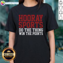 Good Hooray Sports Do the Thing Win the Points Ladies Tee featuring a fun sports graphic in vibrant colors.
