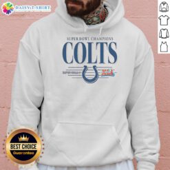 Vintage Indianapolis Colts NFL Super Bowl Champions hoodie featuring classic team logo and championship design.