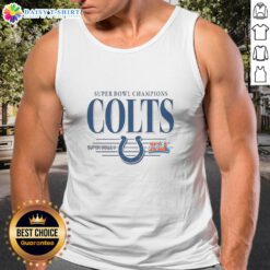Vintage Indianapolis Colts NFL Super Bowl Champions tank top featuring the team's classic logo and championship design.