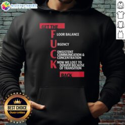 Good Jeff Van Gundy Get The F*ck Back hoodie featuring bold text and a stylish design for basketball fans.