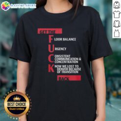 Good Jeff Van Gundy Get The Fck Back Ladies Tee featuring bold text and a stylish design for basketball fans.