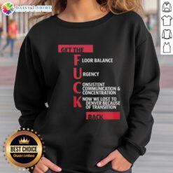 Good Jeff Van Gundy Get The Fck Back sweatshirt featuring bold text design, perfect for basketball fans and casual wear.