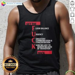 Good Jeff Van Gundy Get The Fck Back tank top featuring bold text design for basketball fans and casual wear.