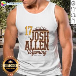 Josh Allen Wyoming Cowboys football tank top featuring his signature, perfect for fans and athletes.
