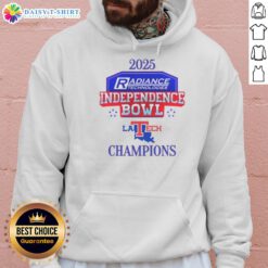 Good Louisiana Tech Bulldogs 2025 Independence Bowl Champions logo hoodie featuring bold team colors and iconic design.