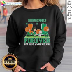 Good Peanuts Miami Hurricanes Forever sweatshirt in vibrant colors, perfect for fans celebrating their team spirit.