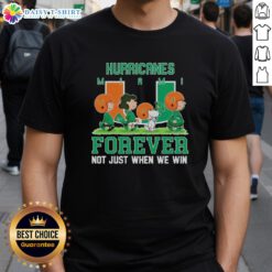 Good Peanuts Miami Hurricanes Forever T-Shirt, celebrating team spirit beyond wins, in vibrant colors and stylish design.