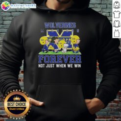 Good Peanuts Michigan Wolverines Forever hoodie showcasing team spirit, perfect for fans during any game season.