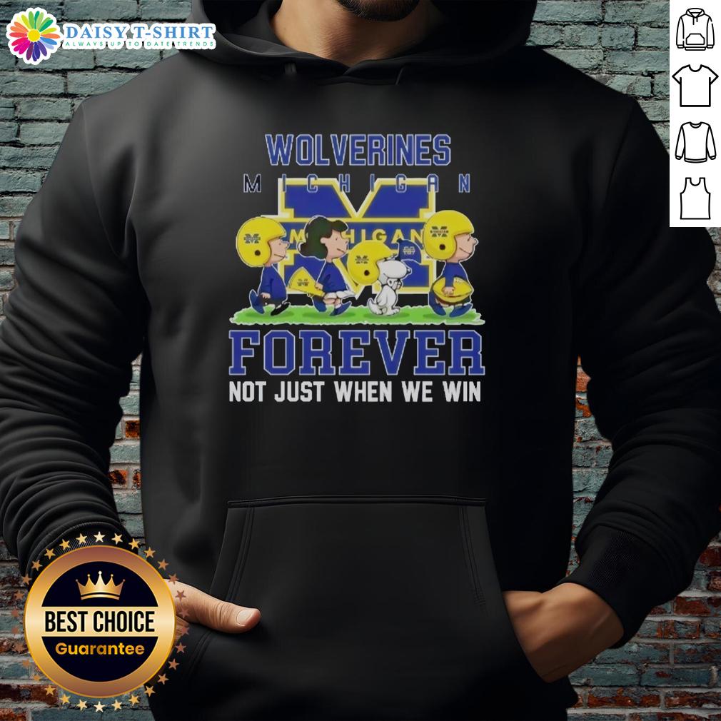 Good Peanuts Michigan Wolverines Forever hoodie showcasing team spirit, perfect for fans during any game season.