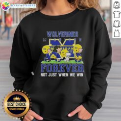 Michigan Wolverines Forever sweatshirt with 'Good Peanuts' design, perfect for fans, celebrating team spirit and loyalty.