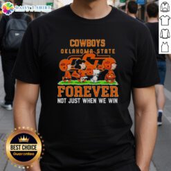 Good Peanuts Oklahoma State Cowboys Forever T-Shirt in black, perfect for fans celebrating team spirit beyond just wins.