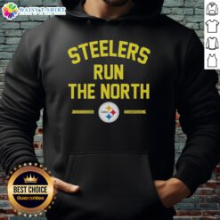 2025 Pittsburgh Steelers Run the North Division Champions Hoodie, featuring team logo and vibrant colors for fans.