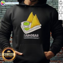 Good Samosa Lover hoodie featuring samosas, perfect for Indian snack enthusiasts and foodies who love spicy treats.