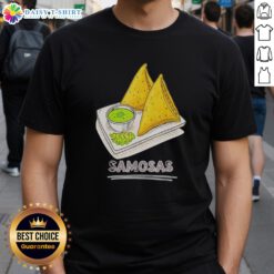 Good Samosa Lover T-Shirt featuring delicious Indian snack samosas, perfect for foodies and snack enthusiasts.