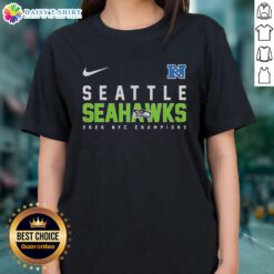 Good Seattle Seahawks NFL AFC Championship 2026 ladies tee featuring vibrant team colors and stylish design.