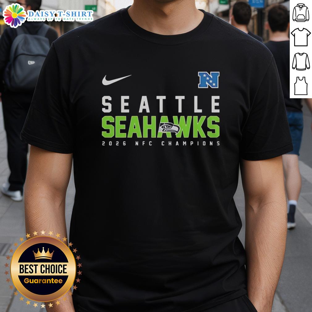 Good Seattle Seahawks NFL AFC Championship 2026 T-Shirt featuring team colors and logo, perfect for fans and game day.