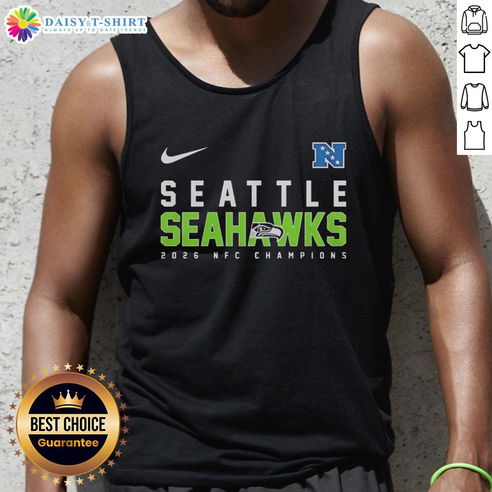 Good Seattle Seahawks NFL AFC Championship 2026 tank top featuring team colors and logo, perfect for game day.