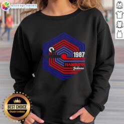 Good Stranger 1987 Stranger Things Hawkins Indiana sweatshirt featuring retro design and vibrant colors.