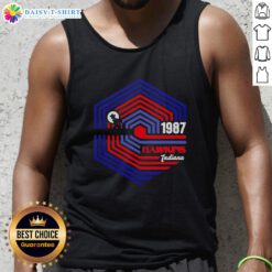 Alt Text: Good Stranger 1987 tank top inspired by Stranger Things, featuring Hawkins, Indiana design for fans of the series.