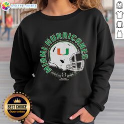 Happy Miami Hurricanes CFP National Championship 2026 sweatshirt in Miami, FL, celebrating college football pride.