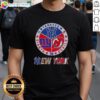 Happy New York City Sports T-Shirt featuring Yankees, Devils, and Giants logos in a stylish design.