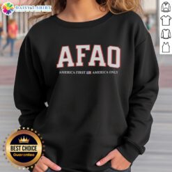 Nice Afao America First America Only Sweatshirt in navy blue, showcasing patriotic design and comfortable fit.