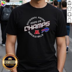Nice Buffalo Bills Divisional Round Champions 2025-26 T-Shirt featuring team colors and logo, perfect for fans.